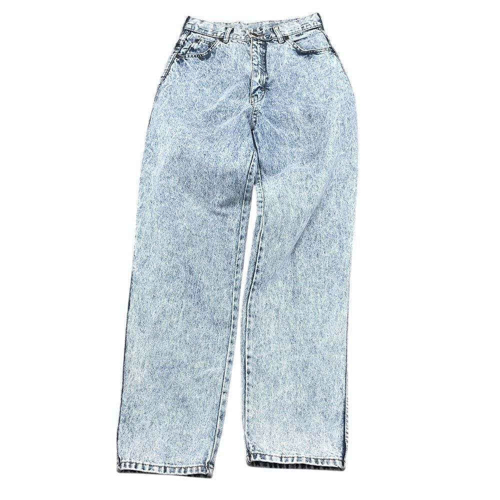 Jesse Jeans Women 13/14 Blue Acid Wash‎ High Rise Denim Western Cowboy Patch